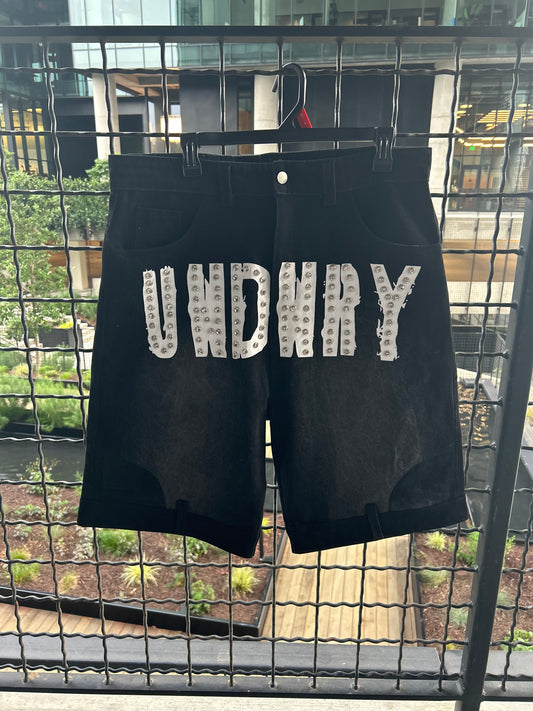 BLACK UNDNRY GEMSTONE JORTS